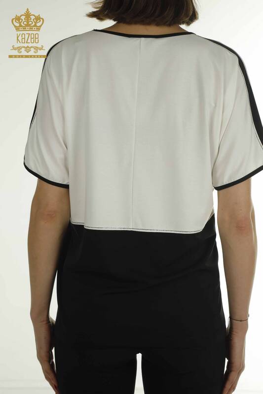 Toptan Kadın Bluz İki Renk Siyah - 79533 | KAZEE