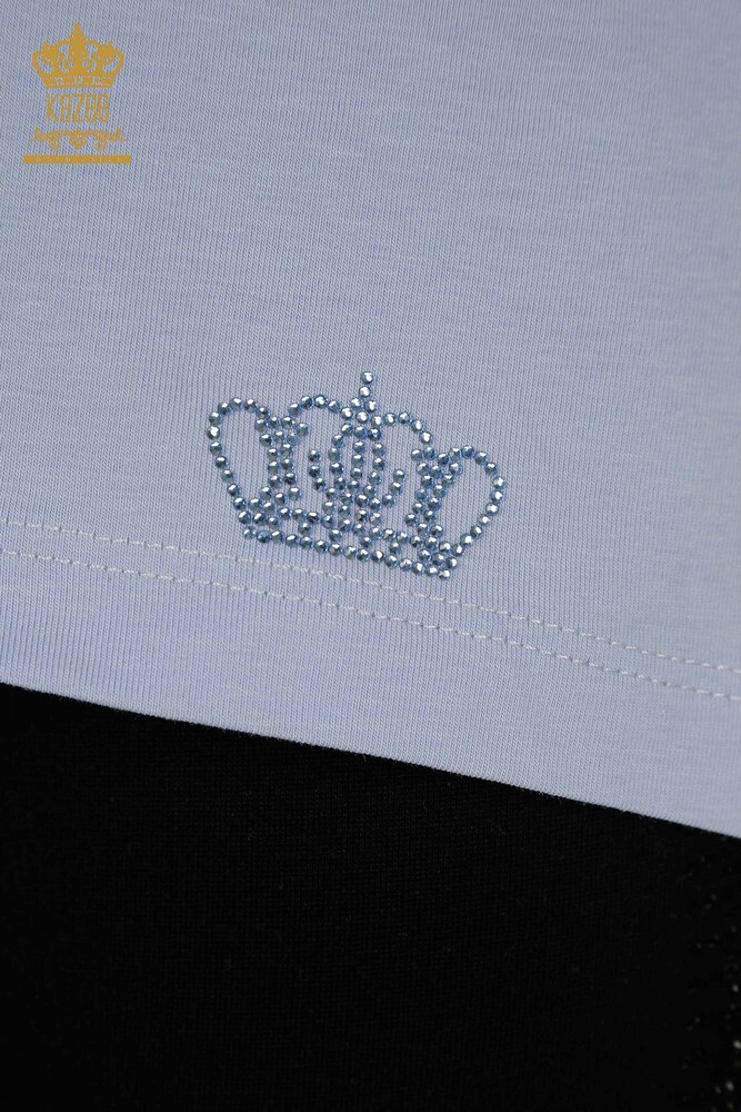 Toptan Kadın Bluz V Yaka Lila - 79564 | KAZEE - 5