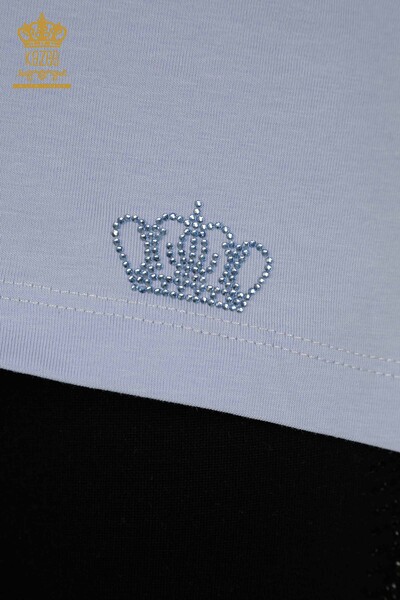 Toptan Kadın Bluz V Yaka Lila - 79564 | KAZEE - 5