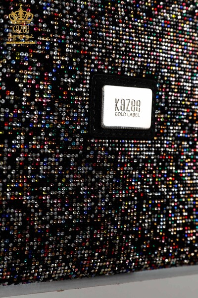 Toptan Kadın Çanta Renkli Taş İşlemeli Karma - 532 | KAZEE - Thumbnail