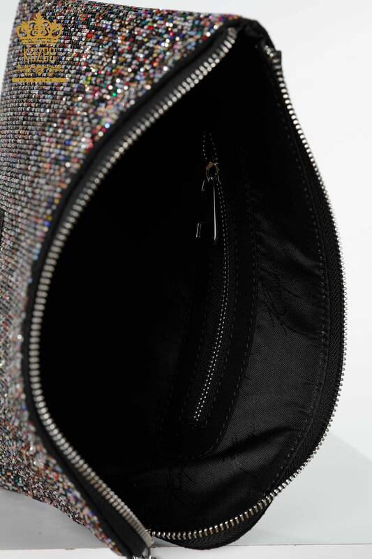 Toptan Kadın Çanta Renkli Taş İşlemeli Karma - 532 | KAZEE