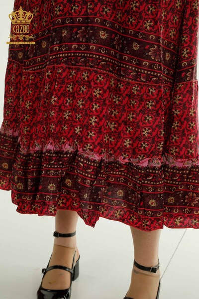 Toptan Kadın Elbise Bağlamalı Pembe - 2404-Style-8 | D - Thumbnail