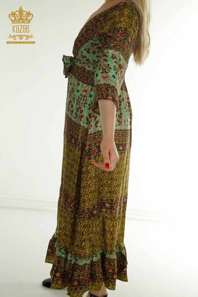 Toptan Kadın Elbise Bağlamalı Yeşil - 2404-Style-8 | D - Thumbnail