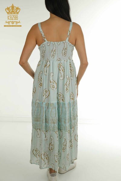 Toptan Kadın Elbise Nakış İşlemeli Mint - 2404-111 | D - Thumbnail
