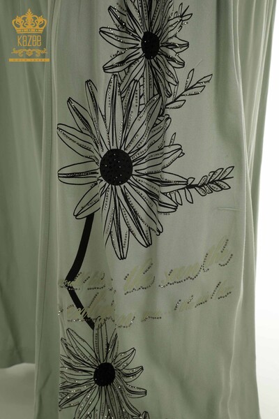 Toptan Kadın Elbise Takım Taş İşlemeli Mint - 2405-10136 | T - Thumbnail