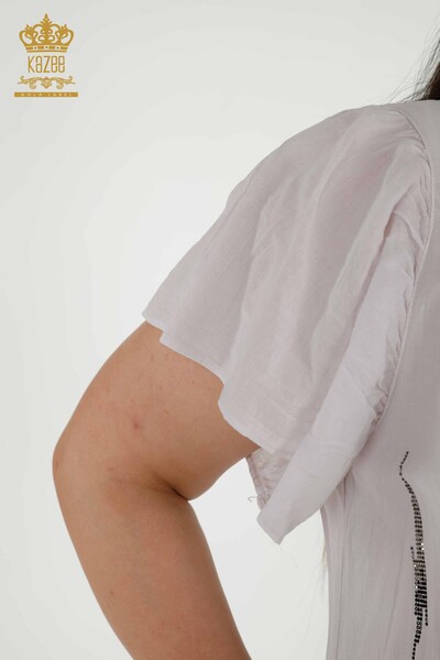 Toptan Kadın Elbise Taş İşlemeli Gri - 2281 | KAZEE - Thumbnail