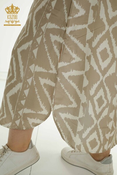 Toptan Kadın Elbise Yırtmaç Detaylı Vizon - 2402-211432 | S&M - Thumbnail