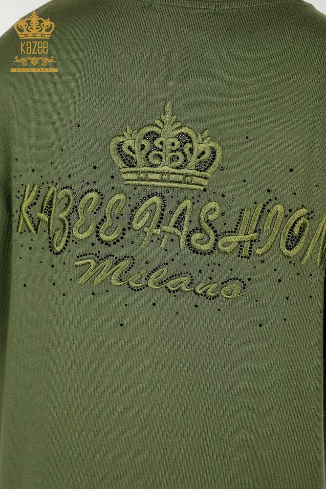 Toptan Kadın Eşofman Takımı Fermuarlı Haki - 30638 | KAZEE - 11