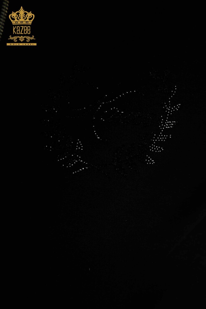 Toptan Kadın Eşofman Takımı Fermuarlı Siyah - 17636 | KAZEE - 6