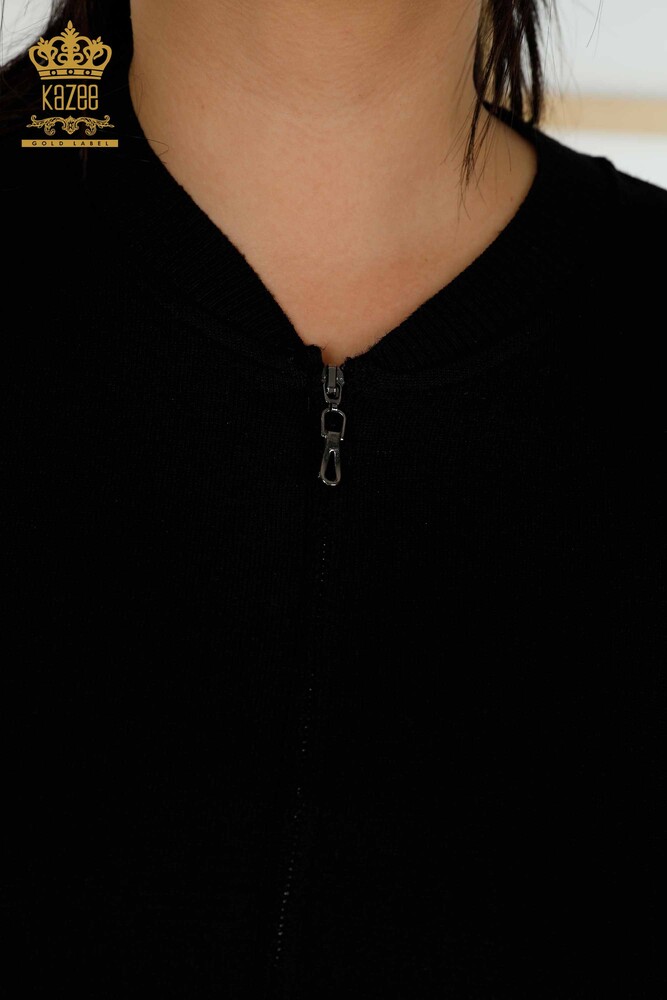 Toptan Kadın Eşofman Takımı Renkli Desenli Siyah - 16657 | KAZEE - 3