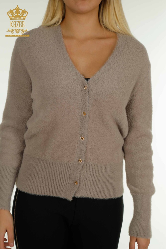 Toptan Kadın Hırka Angora Gri - 30447 | KAZEE - 2
