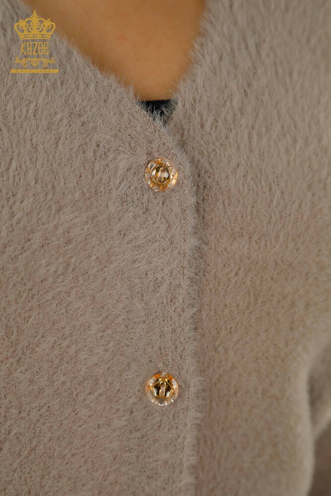 Toptan Kadın Hırka Angora Gri - 30447 | KAZEE - 3