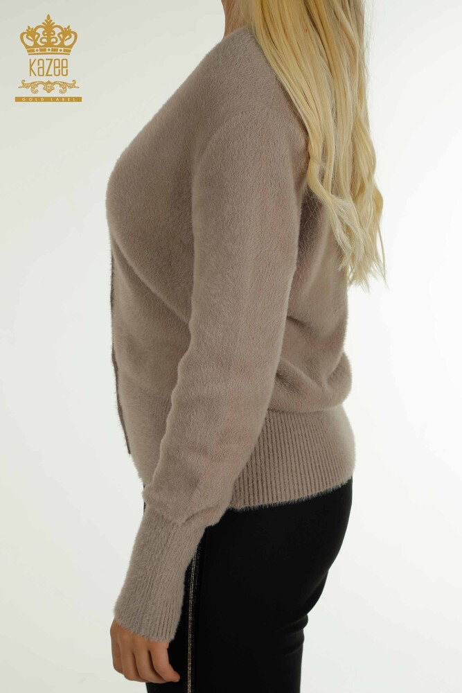 Toptan Kadın Hırka Angora Gri - 30447 | KAZEE - 5