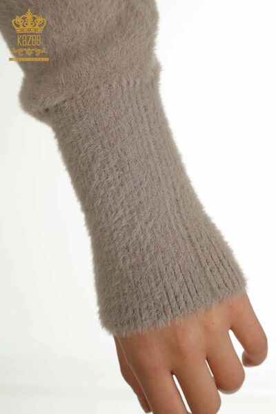 Toptan Kadın Hırka Angora Gri - 30447 | KAZEE - 6