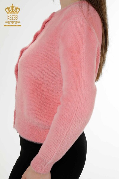 Toptan Kadın Hırka Angora Pudra - 19099 | KAZEE - 4