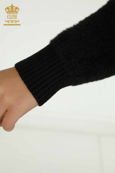 Toptan Kadın Hırka Düğme Detaylı Siyah - 30626 | KAZEE - Thumbnail