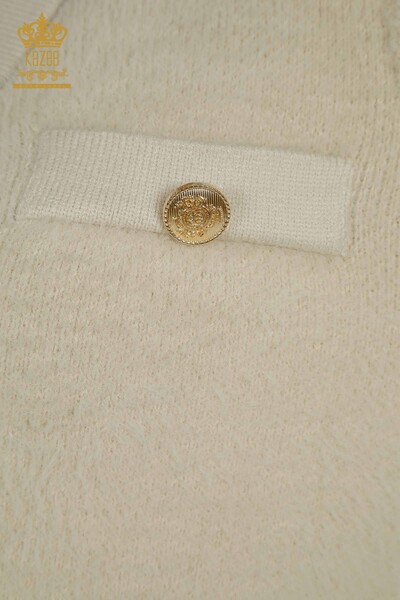 Toptan Kadın Hırka Düğme Detaylı Taş - 30626 | KAZEE - Thumbnail