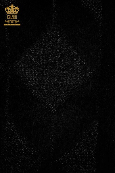 Toptan Kadın Hırka Fermuarlı Siyah - 30211 | KAZEE - Thumbnail