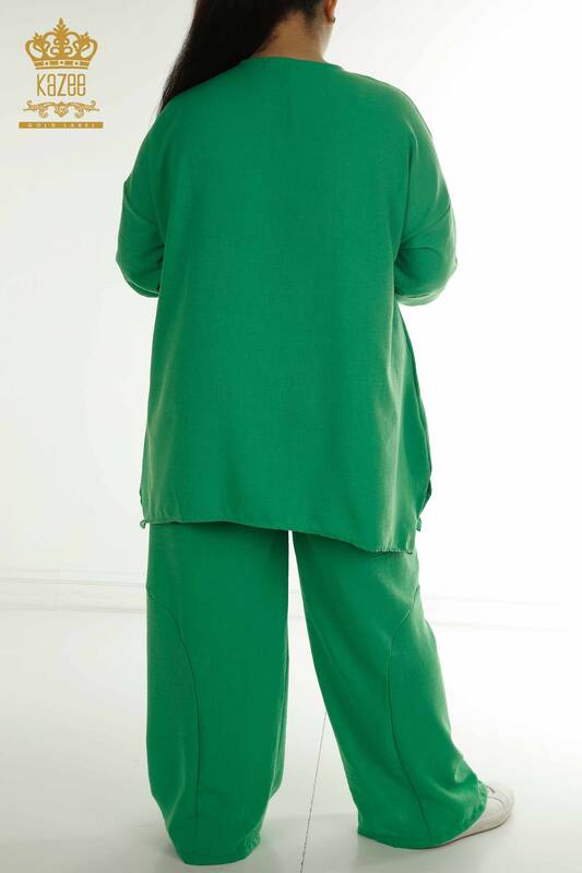 Toptan Kadın İkili Takım Cep Detaylı Yeşil - 2402-211031 | S&M