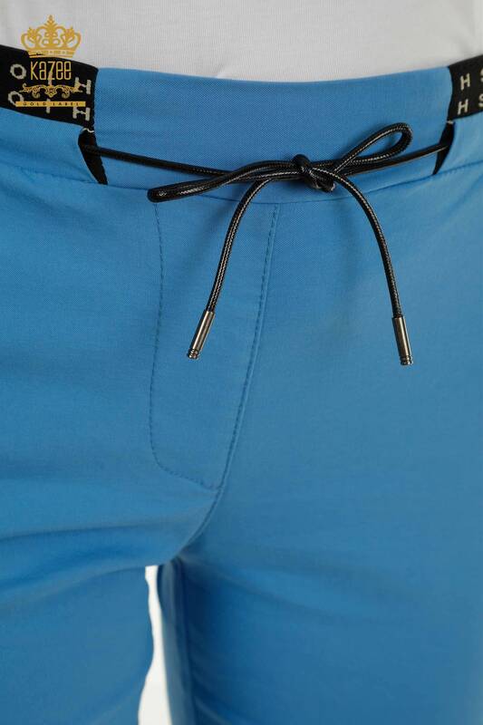Toptan Kadın Pantolon Beli Lastikli Mavi - 2406-4525 | M