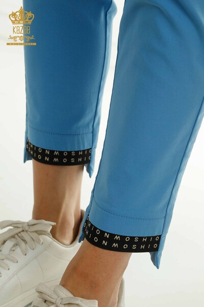 Toptan Kadın Pantolon Beli Lastikli Mavi - 2406-4525 | M - Thumbnail
