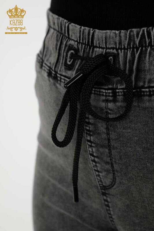 Toptan Kadın Pantolon Beli Lastikli Siyah - 3699 | KAZEE