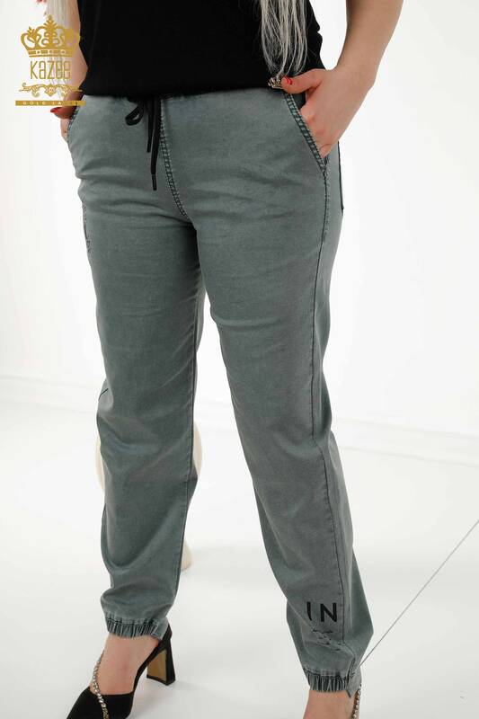 Toptan Kadın Pantolon Beli Lastikli Vizon - 3675 | KAZEE