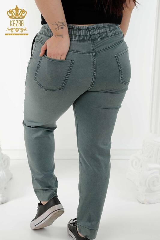 Toptan Kadın Pantolon Beli Lastikli Vizon - 3676 | KAZEE