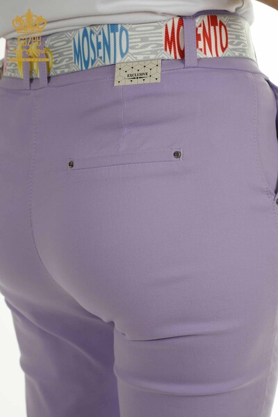 Toptan Kadın Pantolon Cep Detaylı Lila - 2406-4305 | M - Thumbnail