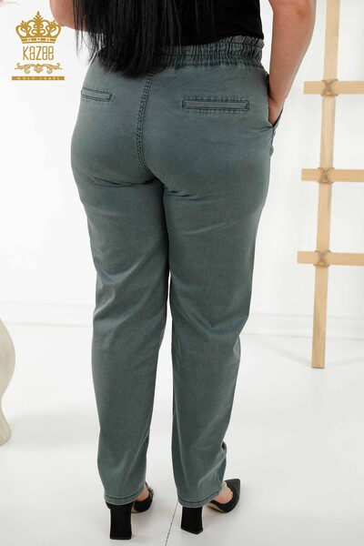 Toptan Kadın Pantolon Cep Detaylı Mavi - 3673 | KAZEE - Thumbnail