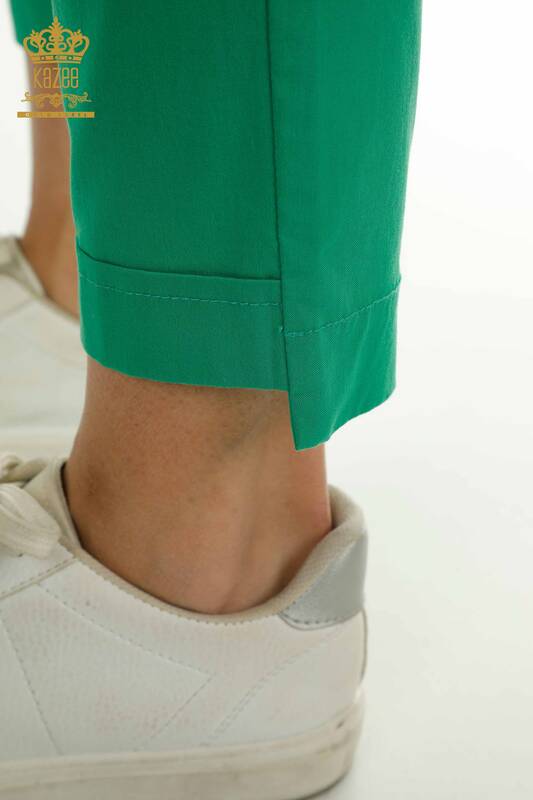 Toptan Kadın Pantolon Cep Detaylı Yeşil - 2406-4305 | M