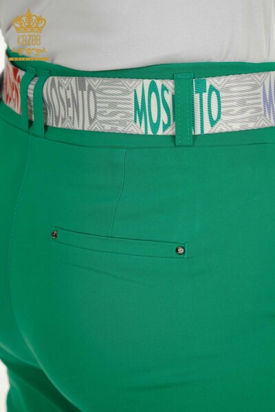 Toptan Kadın Pantolon Cep Detaylı Yeşil - 2406-4305 | M - Thumbnail