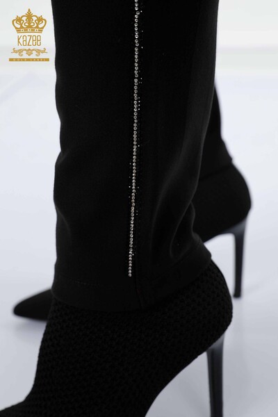 Toptan Kadın Tayt Pantolon Siyah - 3198 | KAZEE - Thumbnail