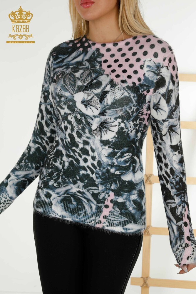 Toptan Kadın Triko Kazak Angora Pembe - 16000 | KAZEE - 2