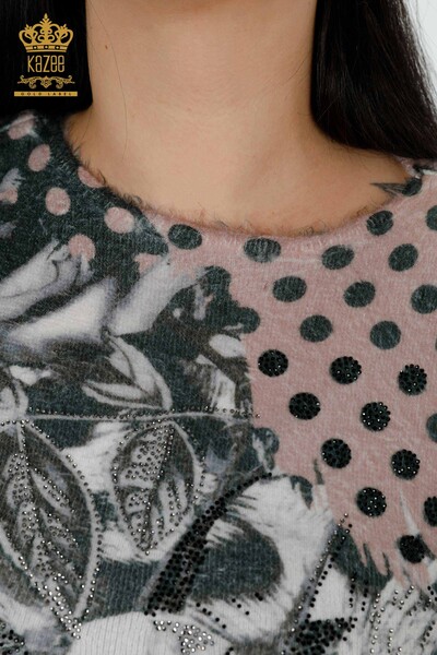 Toptan Kadın Triko Kazak Angora Vizon - 16000 | KAZEE - 4