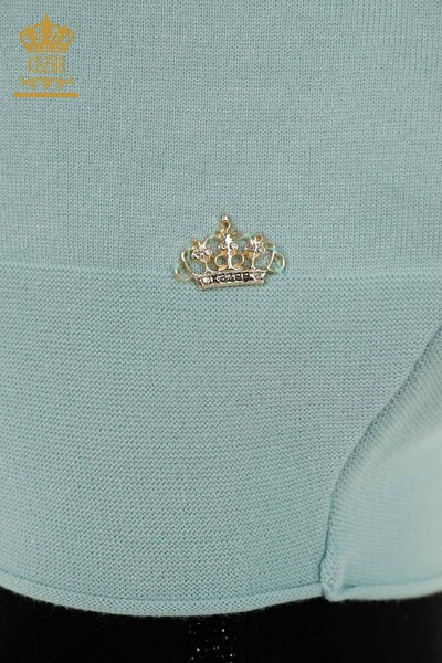 Toptan Kadın Triko Kazak Basic Mint - 30241 | KAZEE - 6