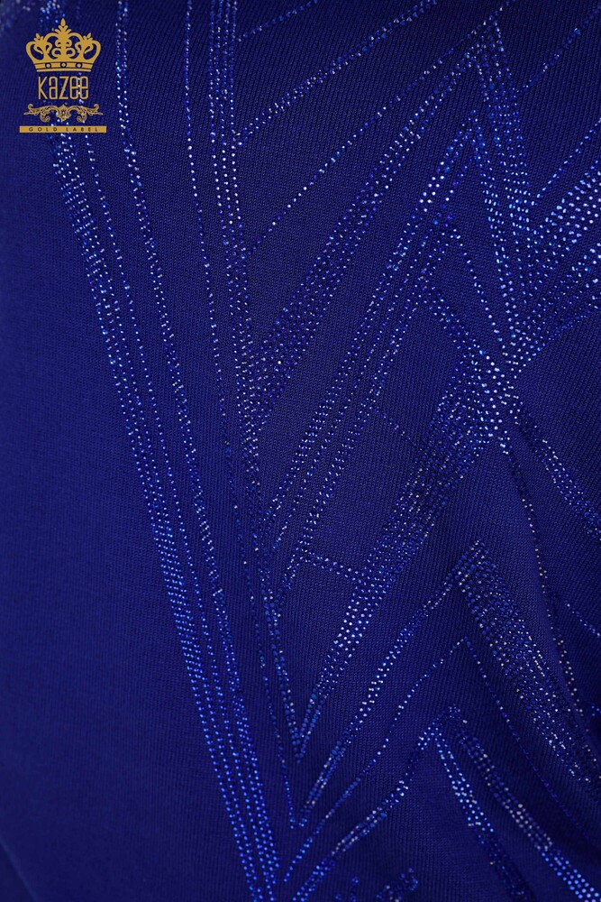 Toptan Kadın Triko Kazak Bisiklet Yaka Saks - 30027 | KAZEE - 3