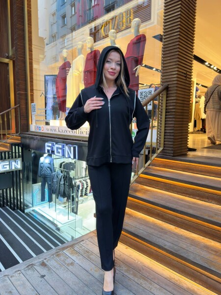 Tracksuit Set, Hooded, Black - 17814 | KAZEE (3-Piece Set M-L-XL) - KAZEE