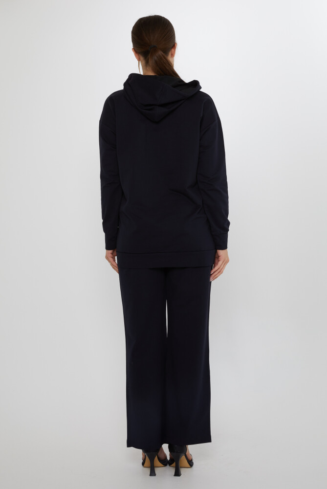 Tracksuit Set Leopard Stone Embroidered Navy Blue - 17901 | KAZEE (Set of 3 M-L-XL) - 9