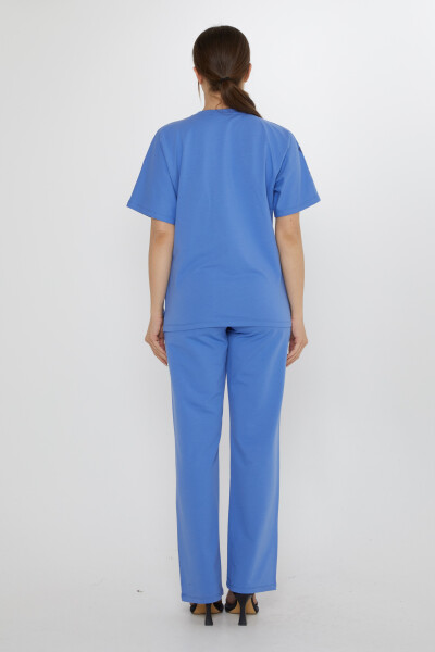 Tracksuit Set with Letter Embellishment, Mint - 17906 | KAZEE (3-Piece Set M-L-XL) - 6