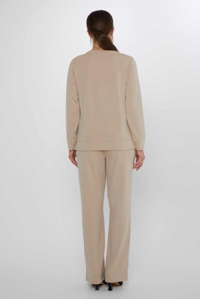 Tracksuit Set Pocket Detail Beige - 17886 | KAZEE (Set of 3 M-L-XL) - 7