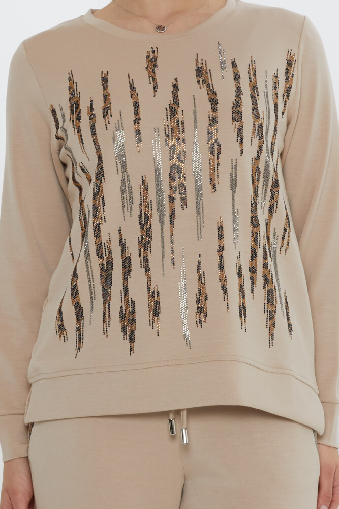 Tracksuit Set Pocket Detail Beige - 17886 | KAZEE (Set of 3 M-L-XL) - 4