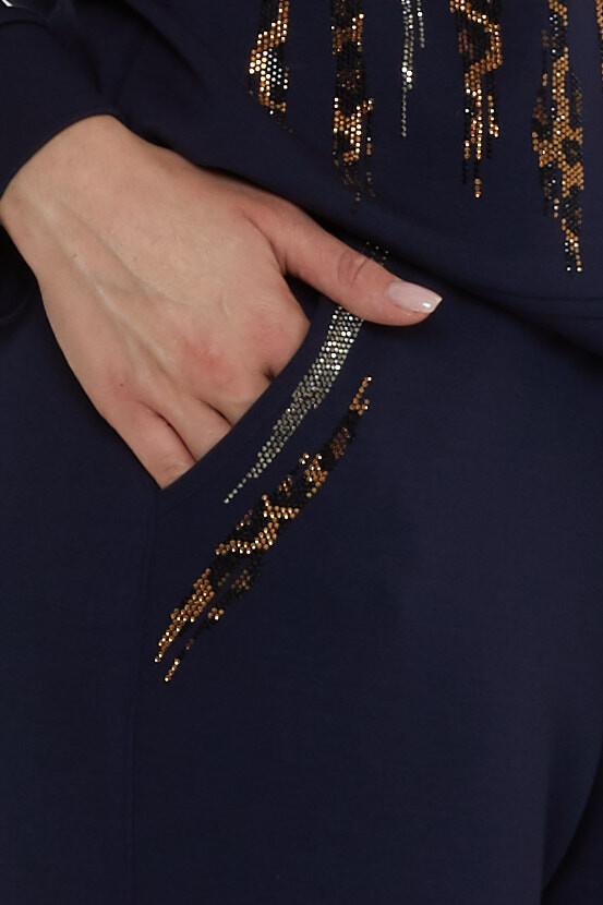 Tracksuit Set Pocket Detail Navy Blue - 17886 | KAZEE (Set of 3 M-L-XL) - 6