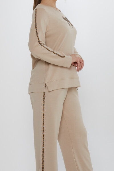 Tracksuit Strip Stone Embroidered Beige - 17902 | KAZEE (Set of 3 L-XL-2XL) - 5