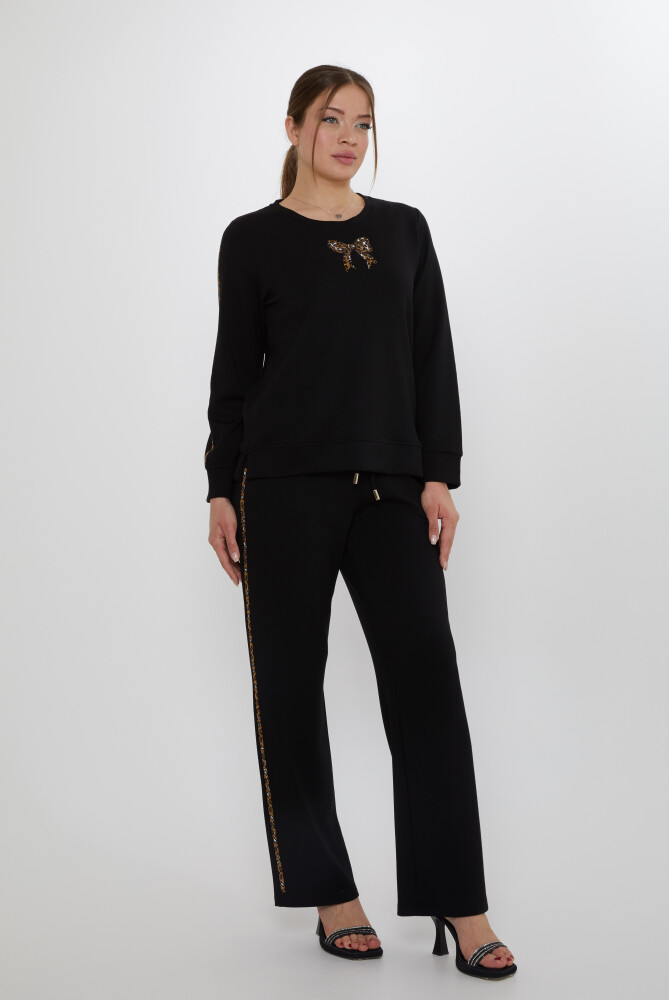 Tracksuit Strip Stone Embroidered Black - 17902 | KAZEE (Set of 3 L-XL-2XL) - 2