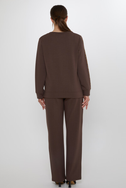 Tracksuit Strip Stone Embroidered Brown - 17902 | KAZEE (Set of 3 L-XL-2XL) - 9