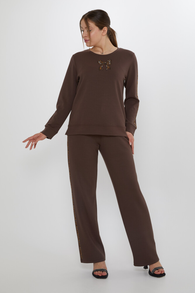 Tracksuit Strip Stone Embroidered Brown - 17902 | KAZEE (Set of 3 L-XL-2XL) - 2