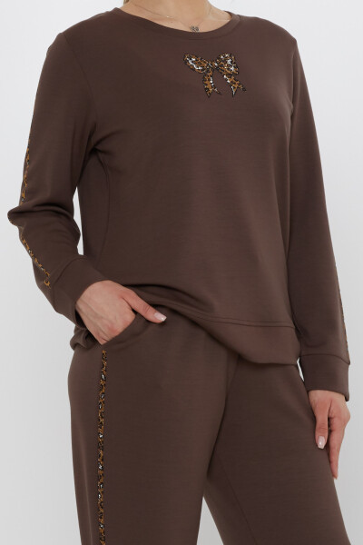 Tracksuit Strip Stone Embroidered Brown - 17902 | KAZEE (Set of 3 L-XL-2XL) - 8