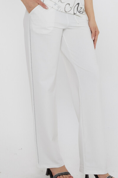 Tracksuit Set with Letter Embellishment, Ecru - 17906 | KAZEE (3-Piece Set M-L-XL) - 5