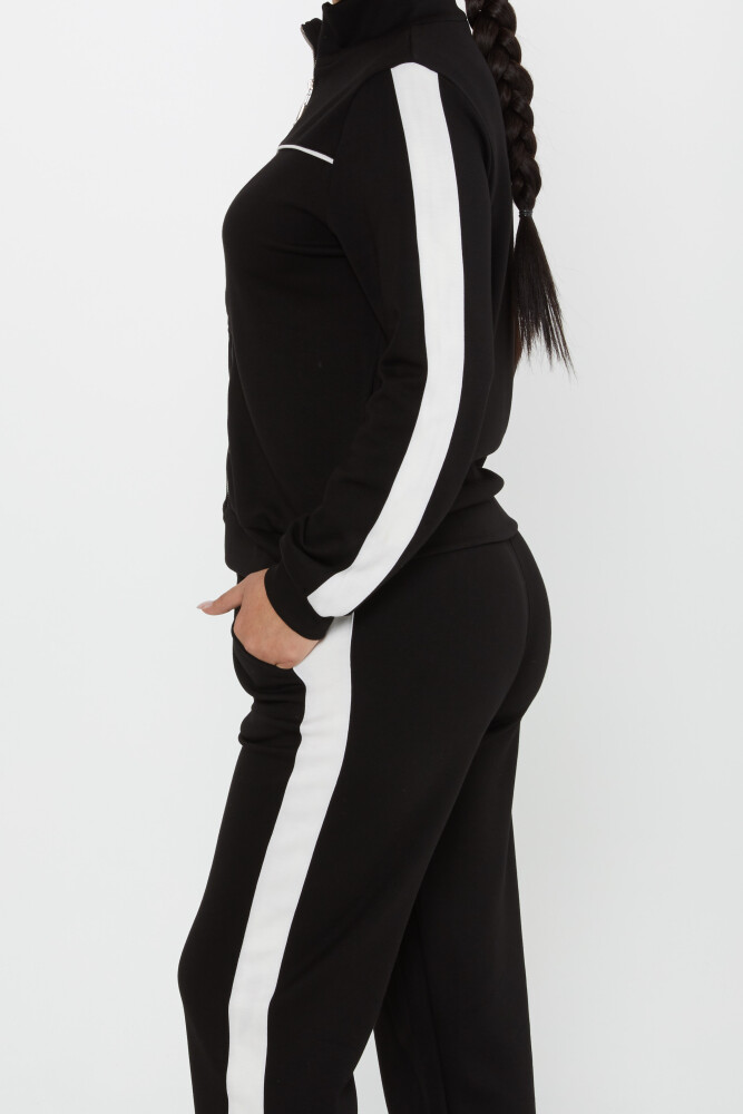 Trainingsanzug-Set mit Bindedetail und Taschen Schwarz – 17556 | KAZEE (4er-Set M-L-XL-2XL) - 5